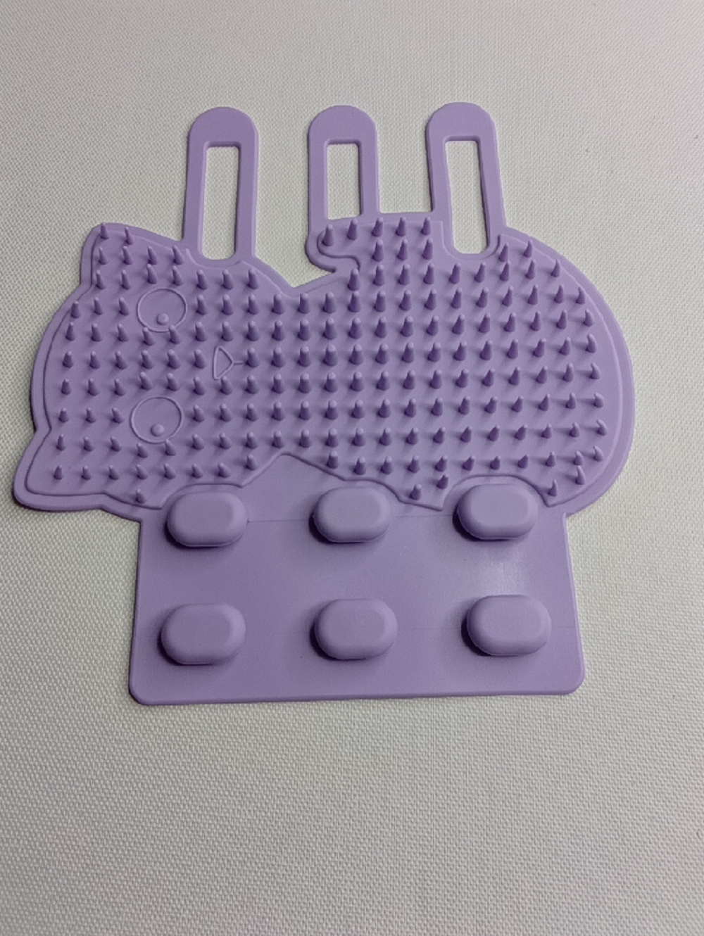 Purple  Silicone Cat 😺 Toy Grooming Shedding Brush Scratch